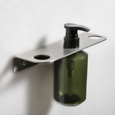Two Hole Bottle Holder - Brushed Stainless Steel